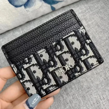 Dior Oblique Card Holder Black