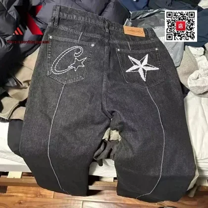 Dark Denim Jeans with Embroidered Pockets in the LoloBuy spreadsheet pants selection